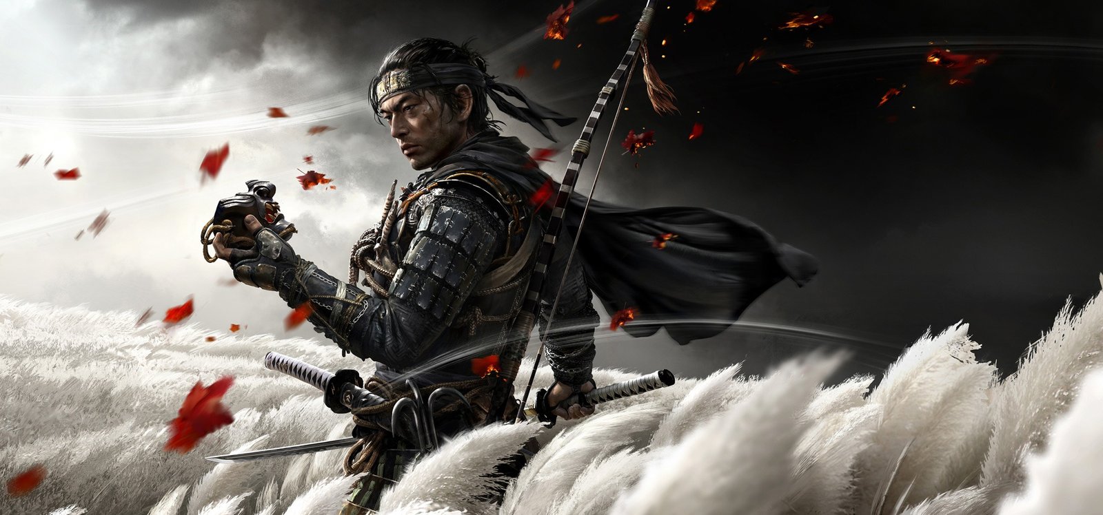 Ghost of Tsushima PS5 game showcasing Jin Sakai in the open-world samurai epic.