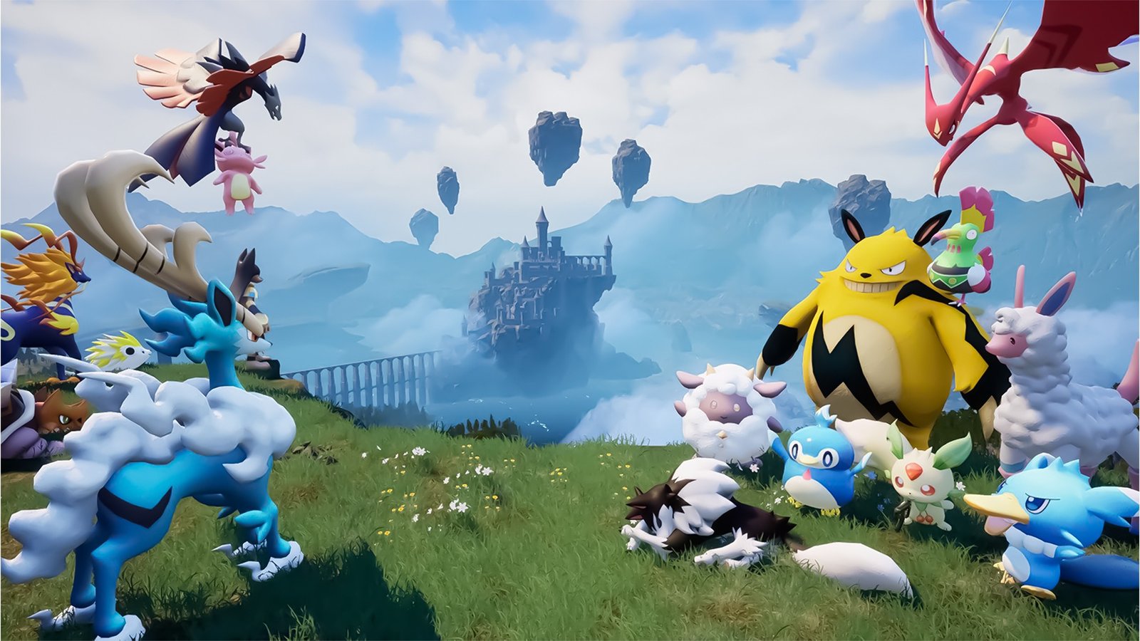 Image of Palworld, an open-world survival game for PS5 featuring monster-collecting and crafting gameplay.